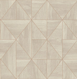 Cheverny Grey Wood Tile Wallpaper by Decorline