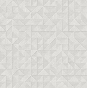 Gallerie Light Grey Triangle Geometric Wallpaper by Decorline