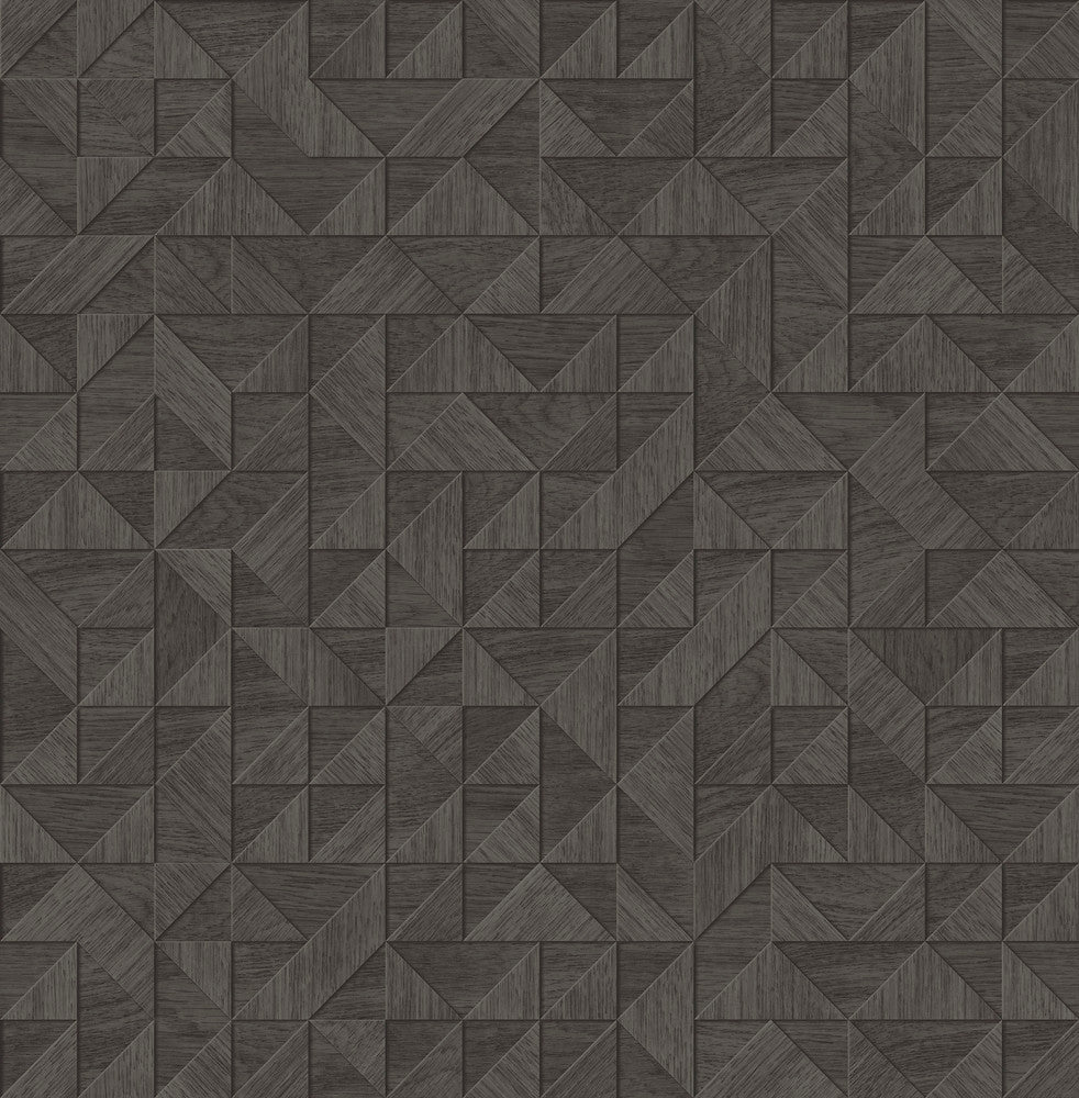 Gallerie Black Triangle Geometric Wallpaper by Decorline Architecture Covers about 56.4 square feet 20.5-in by 33-ft long roll Unpasted 20.9 - Fabric Carolina -