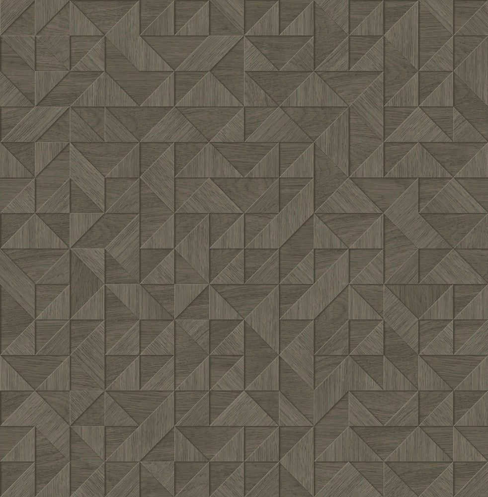 Gallerie Dark Grey Triangle Geometric Wallpaper by Decorline Architecture Covers about 56.4 square feet 20.5-in by 33-ft long roll Unpasted 20.9 - Fabric Carolina -