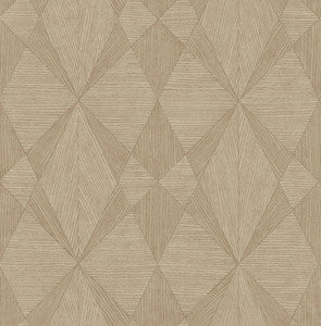 Intrinsic Light Brown Textured Geometric Wallpaper by Decorline