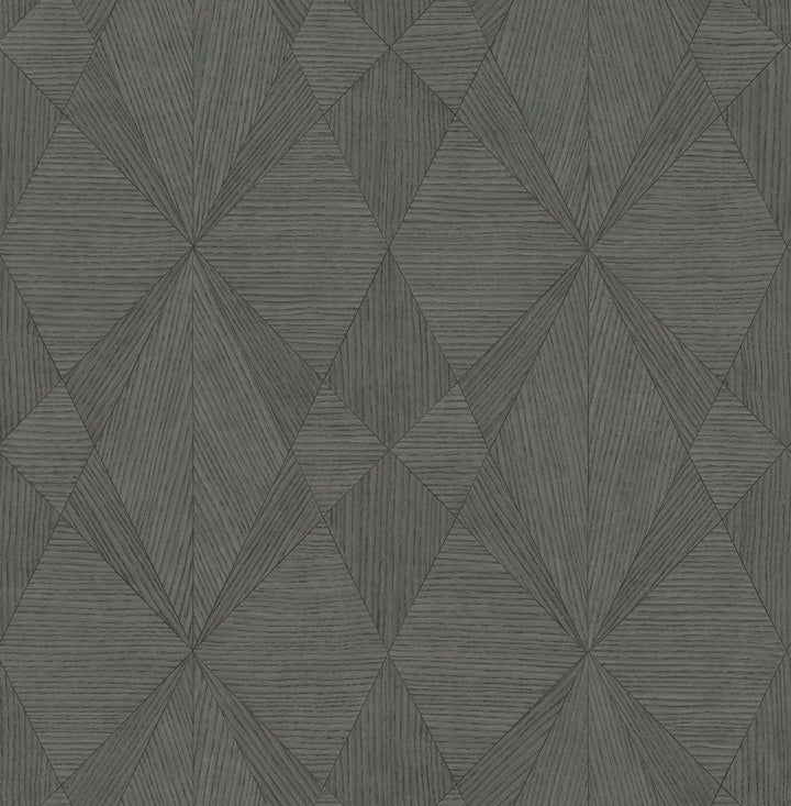 Intrinsic Dark Grey Textured Geometric Wallpaper by Decorline Architecture Covers about 56.4 square feet 20.5-in by 33-ft long roll Unpasted 20.9 - Fabric Carolina -