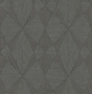 Intrinsic Dark Grey Textured Geometric Wallpaper by Decorline