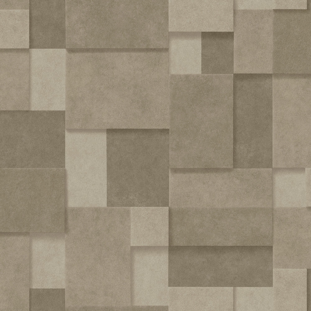Duchamp Gold Patchwork Metallic Wallpaper by Decorline Architecture Covers about 56.4 square feet 20.5-in by 33-ft long roll Unpasted 20.9 - Fabric Carolina -