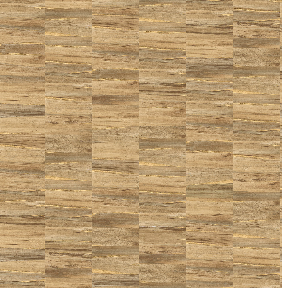 Hugo Copper Faux Wood Wallpaper by Fine Decor Medley Covers about 56.4 square feet 20.5-in by 33-ft long roll Unpasted 10.4 - Fabric Carolina -