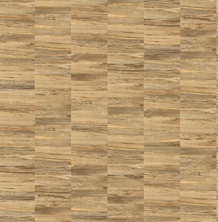 Hugo Copper Faux Wood Wallpaper by Fine Decor Medley Covers about 56.4 square feet 20.5-in by 33-ft long roll Unpasted 10.4 - Fabric Carolina -