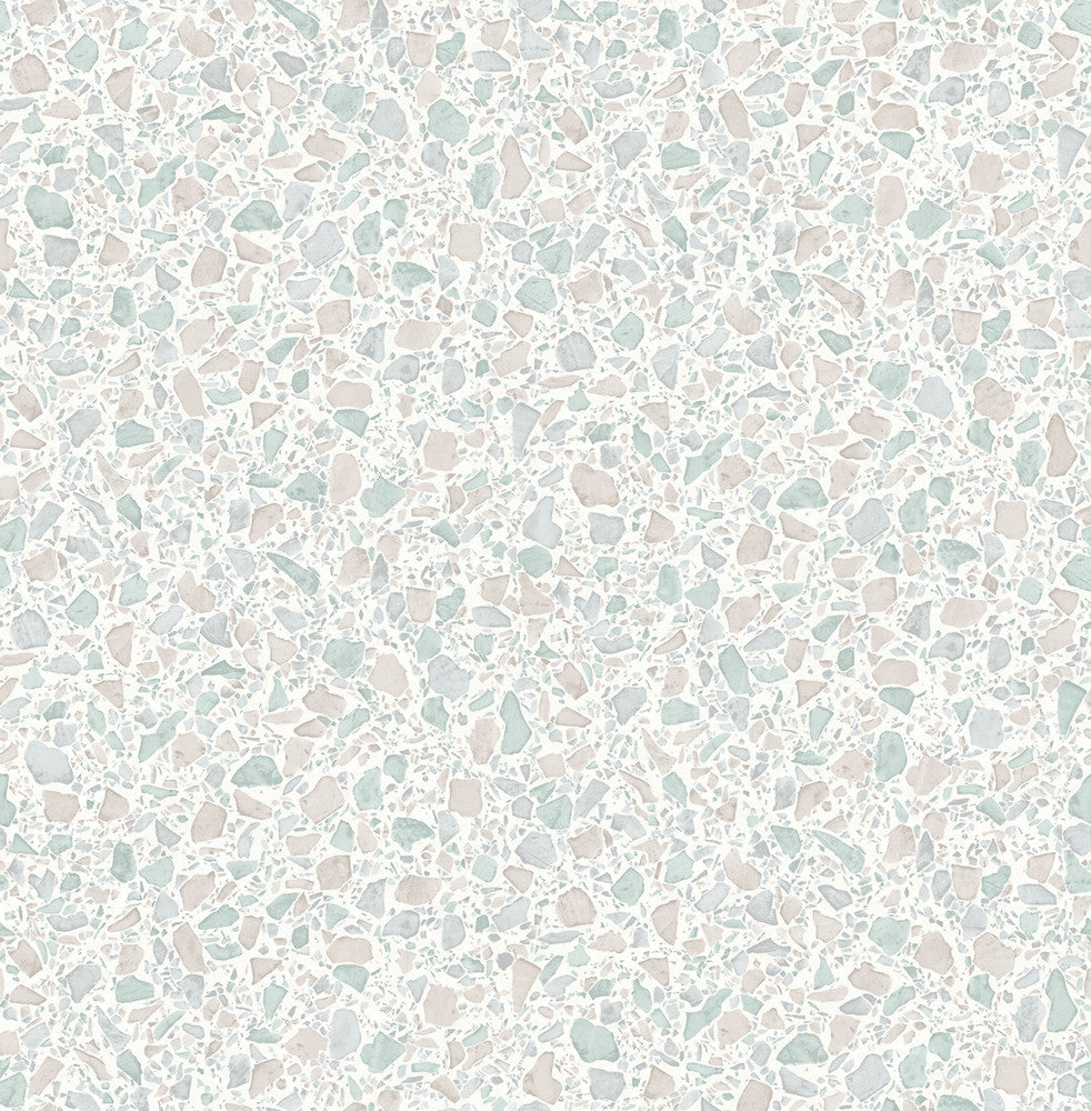 Aldrich Light Grey Terrazzo Wallpaper by Fine Decor Medley Covers about 56.4 square feet 20.5-in by 33-ft long roll Unpasted 20.9 - Fabric Carolina -
