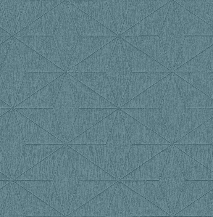 Bernice Teal Geometric Wallpaper by Fine Decor Medley Covers about 56.4 square feet 20.5-in by 33-ft long roll Unpasted 20.9 - Fabric Carolina -