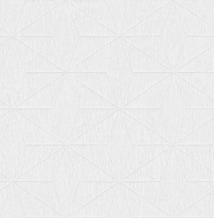 Bernice White Geometric Wallpaper by Fine Decor Medley Covers about 56.4 square feet 20.5-in by 33-ft long roll Unpasted 20.9 - Fabric Carolina -