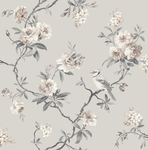 Chinoiserie Stone Floral Wallpaper by Fine Decor