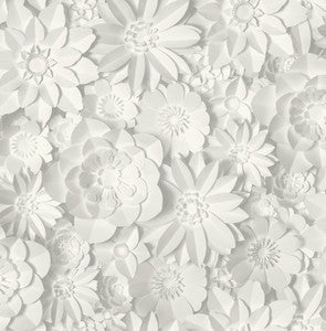 Dacre White Floral Wallpaper by Fine Decor