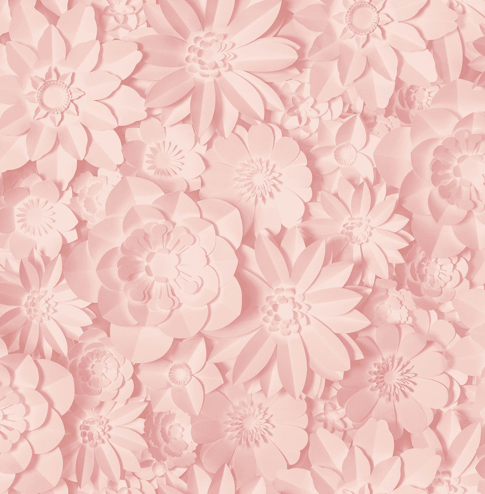Dacre Pink Floral Wallpaper by Fine Decor Medley Covers about 56.4 square feet Great Britain Unpasted 21-in repeat, drop match 20.5-in by 33-ft long roll - Fabric Carolina -