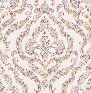 Featherton Pink Floral Damask Wallpaper by A-Street Prints