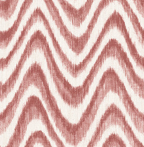 Bargello Red Faux Grasscloth Wave Wallpaper by A-Street Prints