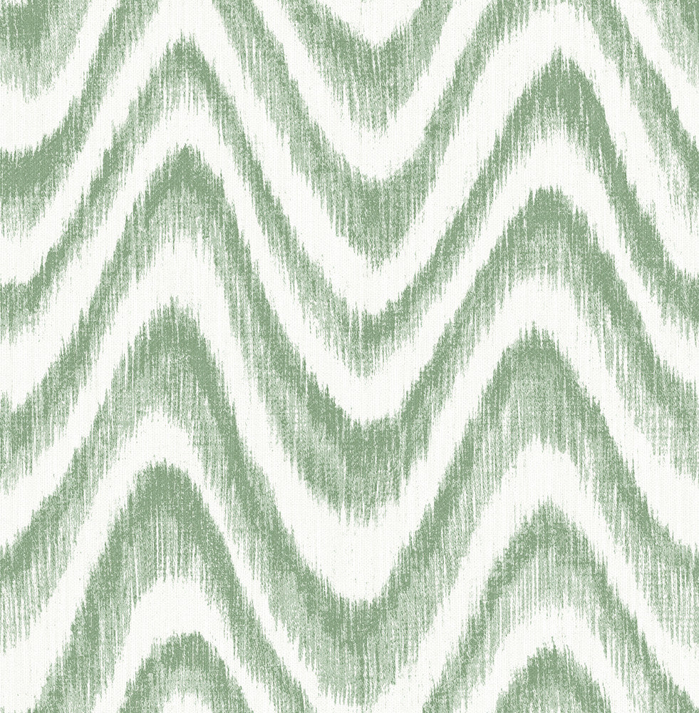 Bargello Green Faux Grasscloth Wave Wallpaper by A-Street Prints Perennial Covers about 56.4 square feet 20.5-in by 33-ft long roll Unpasted 20.9 - Fabric Carolina -