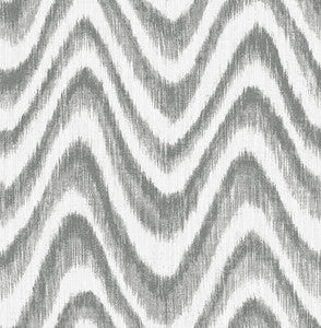 Bargello Grey Faux Grasscloth Wave Wallpaper by A-Street Prints