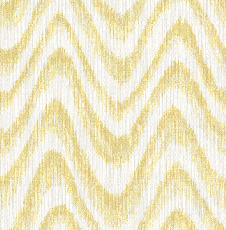 Bargello Yellow Faux Grasscloth Wave Wallpaper by A-Street Prints Perennial Covers about 56.4 square feet 20.5-in by 33-ft long roll Unpasted 20.9 - Fabric Carolina -