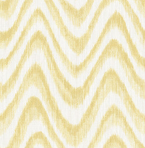 Bargello Yellow Faux Grasscloth Wave Wallpaper by A-Street Prints