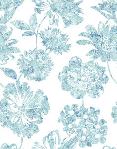 Folia Blue Floral Wallpaper by A-Street Prints