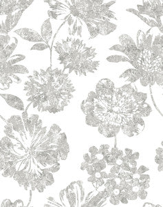 Folia Taupe Floral Wallpaper by A-Street Prints