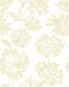 Folia Beige Floral Wallpaper by A-Street Prints