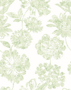 Folia Light Green Green Floral Wallpaper by A-Street Prints