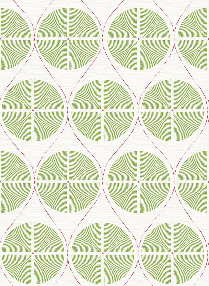 Luminary Green Ogee Wallpaper by A-Street Prints Perennial Covers about 56.4 square feet 20.5-in by 33-ft long roll Unpasted 27.9 - Fabric Carolina -