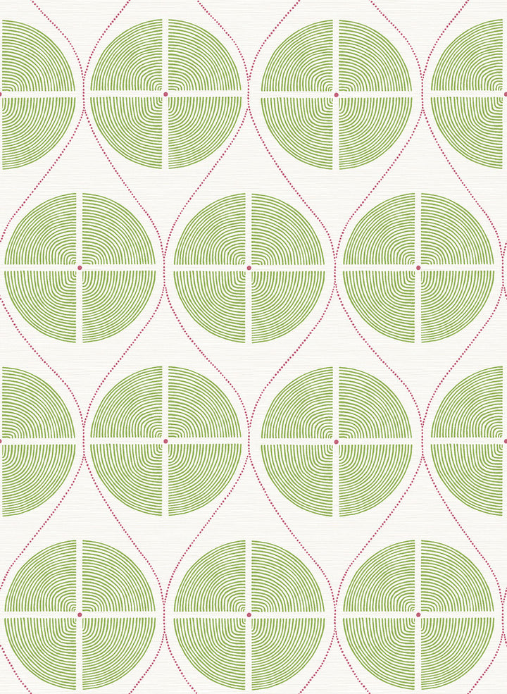 Luminary Green Ogee Wallpaper by A-Street Prints Perennial Covers about 56.4 square feet 20.5-in by 33-ft long roll Unpasted 27.9 - Fabric Carolina -