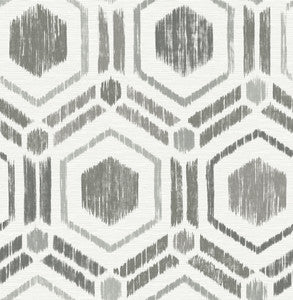 Borneo Taupe Geometric Grasscloth Wallpaper by A-Street Prints