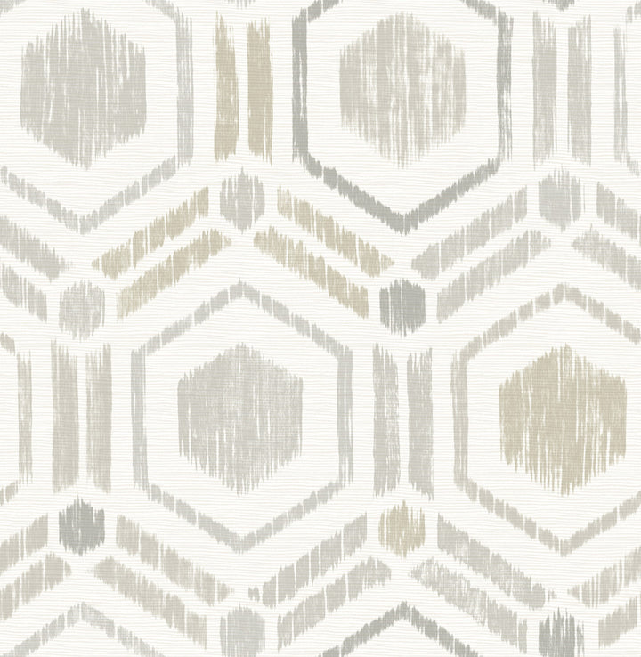 Borneo Light Grey Geometric Grasscloth Wallpaper by A-Street Prints Perennial Covers about 56.4 square feet 20.5-in by 33-ft long roll Unpasted 20.9 - Fabric Carolina -