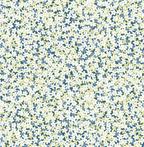 Giverny Blue Miniature Floral Wallpaper by A-Street Prints