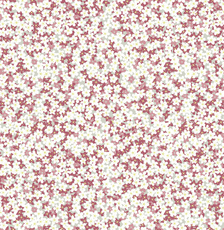 Giverny Pink Miniature Floral Wallpaper by A-Street Prints Perennial Covers about 56.4 square feet 20.5-in by 33-ft long roll Unpasted 20.9 - Fabric Carolina -