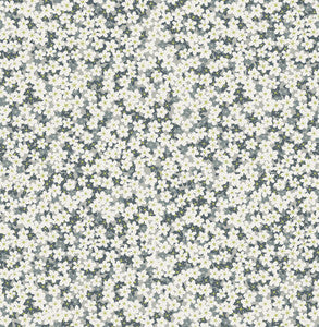 Giverny Grey Miniature Floral Wallpaper by A-Street Prints