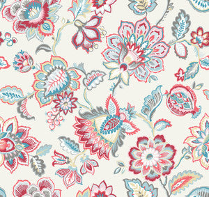 Corona Red Jacobean Wallpaper by A-Street Prints