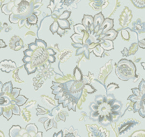 Corona Light Blue Jacobean Wallpaper by A-Street Prints