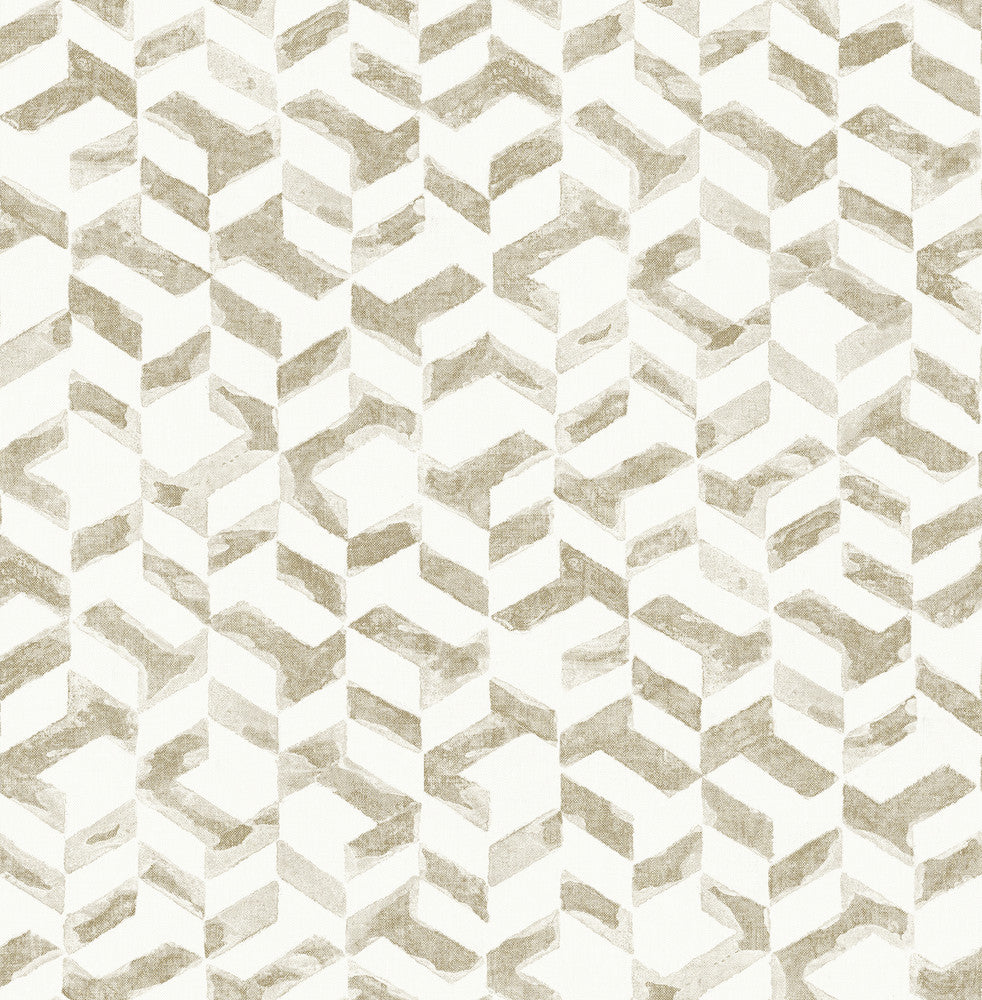 Instep Champagne Abstract Geometric Wallpaper by A-Street Prints Theory Covers about 56.4 square feet 20.5-in by 33-ft long roll Unpasted 20.9 - Fabric Carolina -