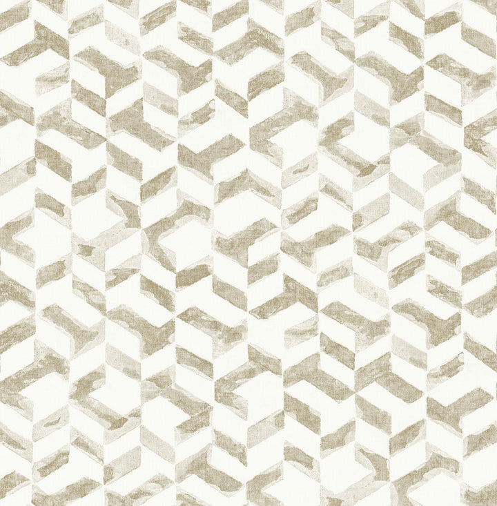 Instep Champagne Abstract Geometric Wallpaper by A-Street Prints Theory Covers about 56.4 square feet 20.5-in by 33-ft long roll Unpasted 20.9 - Fabric Carolina -