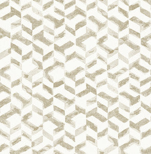 Instep Champagne Abstract Geometric Wallpaper by A-Street Prints