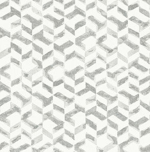 Instep Platinum Abstract Geometric Wallpaper by A-Street Prints
