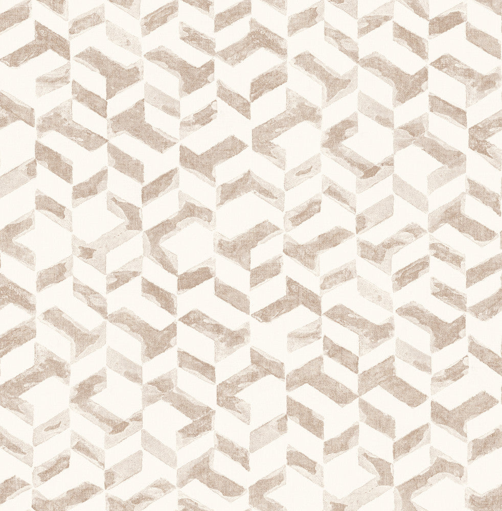 Instep Rose Gold Abstract Geometric Wallpaper by A-Street Prints Theory Covers about 56.4 square feet 20.5-in by 33-ft long roll Unpasted 20.9 - Fabric Carolina -
