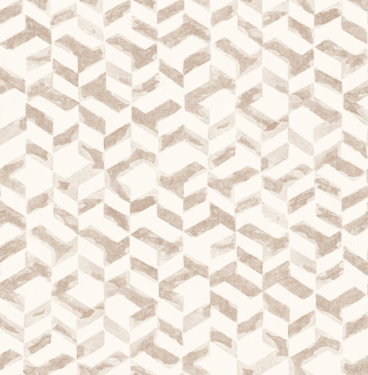 Instep Rose Gold Abstract Geometric Wallpaper by A-Street Prints Theory Covers about 56.4 square feet 20.5-in by 33-ft long roll Unpasted 20.9 - Fabric Carolina -