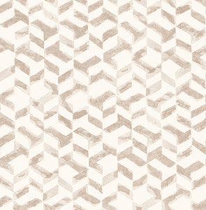 Instep Rose Gold Abstract Geometric Wallpaper by A-Street Prints