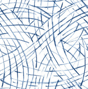 Willy Nilly Blue Brushstrokes Wallpaper by A-Street Prints
