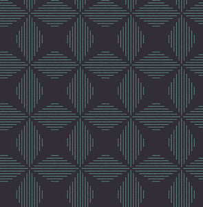 Telestar Navy Geometric Wallpaper by A-Street Prints