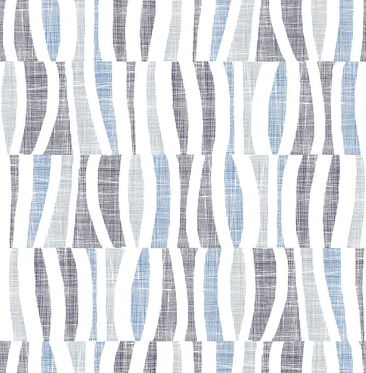 Tides Blue Abstract Texture Wallpaper by A-Street Prints Theory Covers about 56.4 square feet 20.5-in by 33-ft long roll Unpasted 20.9 - Fabric Carolina -