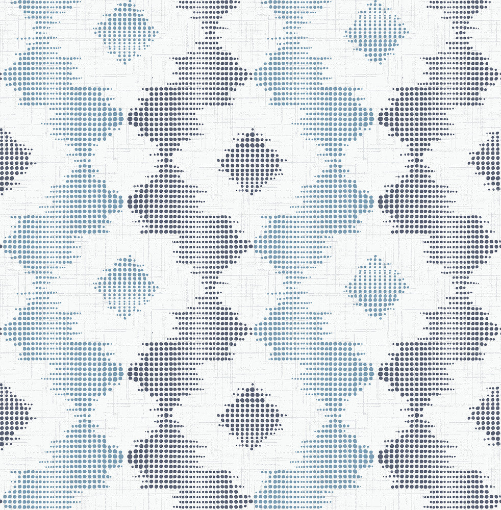 Babylon Blue Abstract Floral Wallpaper by A-Street Prints Theory Covers about 56.4 square feet 20.5-in by 33-ft long roll Unpasted 10.4 - Fabric Carolina -