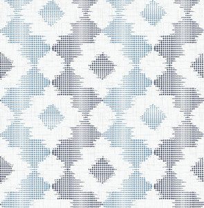 Babylon Blue Abstract Floral Wallpaper by A-Street Prints