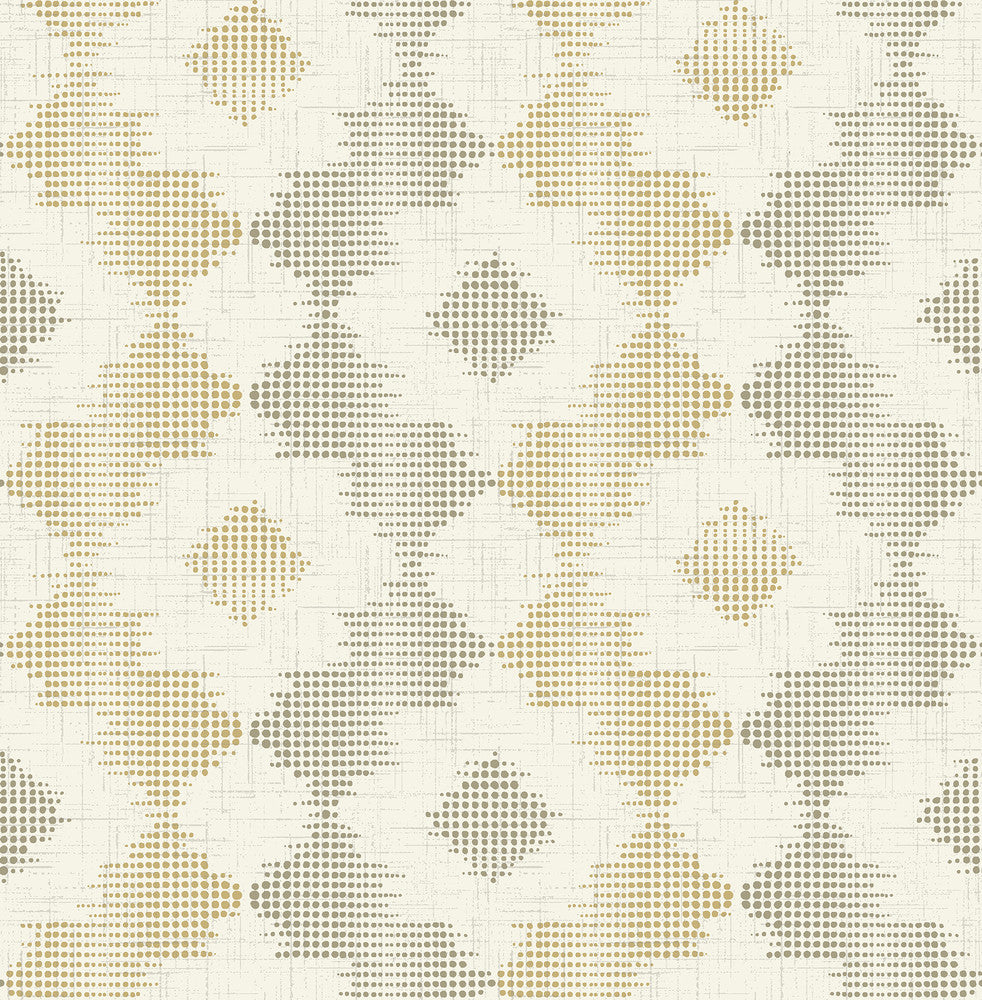 Babylon Mustard Abstract Floral Wallpaper by A-Street Prints Theory Covers about 56.4 square feet 20.5-in by 33-ft long roll Unpasted 10.4 - Fabric Carolina -