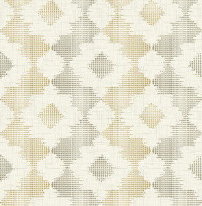 Babylon Mustard Abstract Floral Wallpaper by A-Street Prints