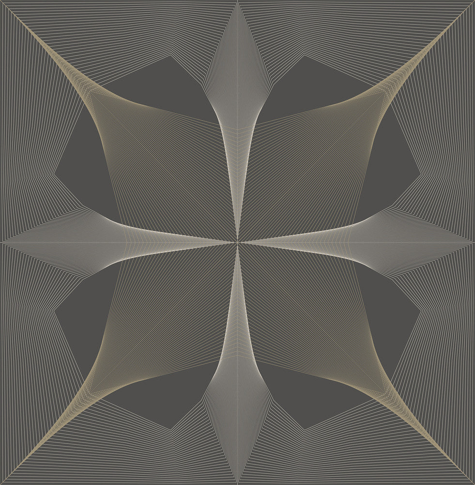 Radius Dark Brown Geometric Wallpaper by A-Street Prints Theory Covers about 56.4 square feet 20.5-in by 33-ft long roll Unpasted 20.9 - Fabric Carolina -